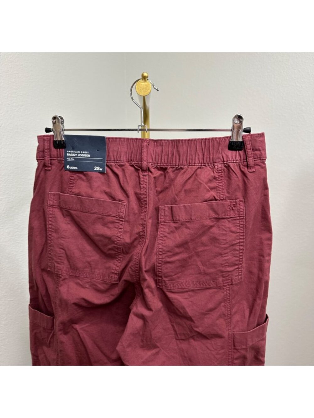 American Eagle Baggy High Rise Stretch Jogger Pants Womens size 6 Long New - Picture 4 of 10